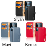 Dux Ducis iPhone 12 Pro Max Kılıf Mıknatıslı Cüzdanlı Deri Kılıf Hivo 