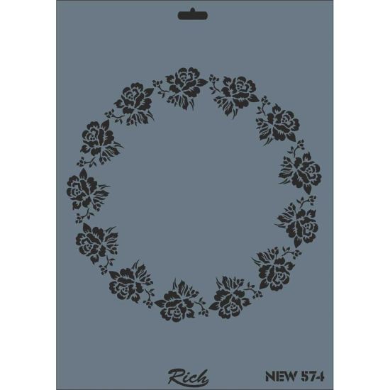 Rich New Seri N-574 Stencil 35x25 cm