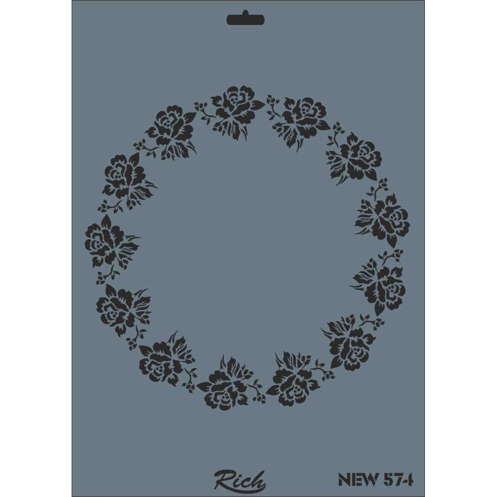 Rich New Seri N-574 Stencil 35x25 cm