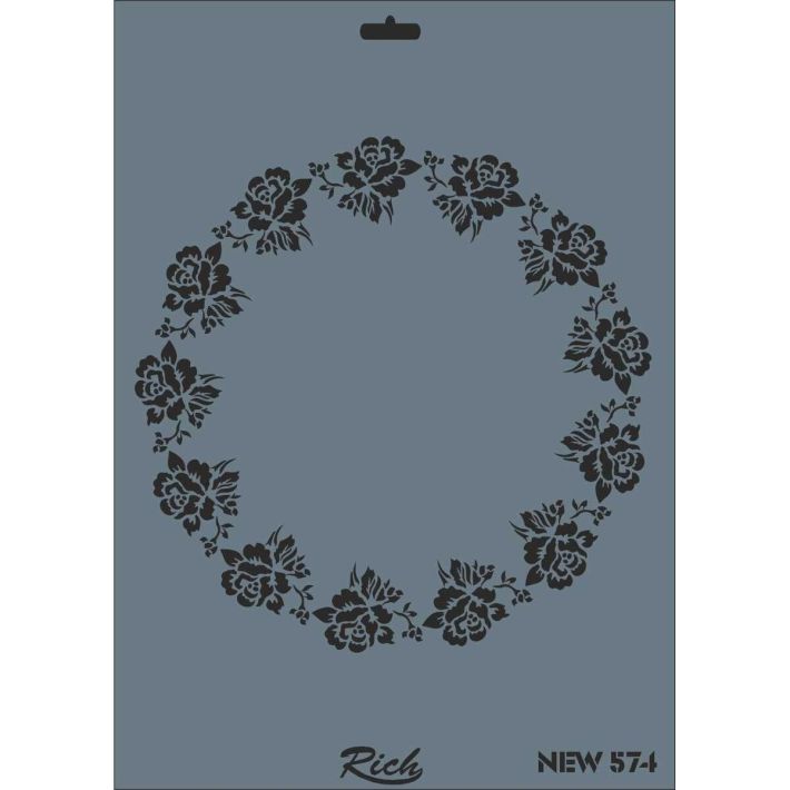 Rich New Seri N-574 Stencil 35x25 cm