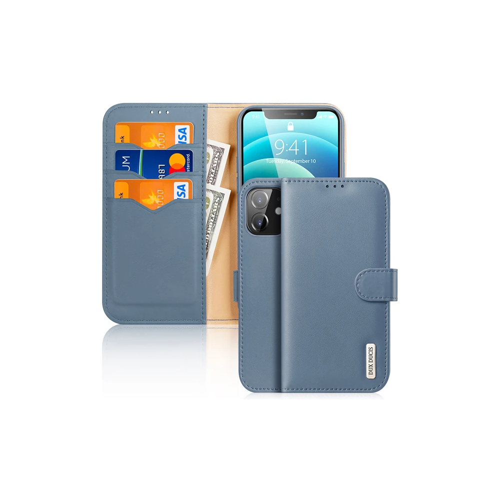Dux Ducis iPhone 12 - 12 Pro Kılıf Mıknatıslı Cüzdanlı Deri Kılıf Hivo