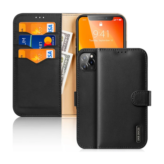 Dux Ducis iPhone 11 Pro Max Kılıf Mıknatıslı Cüzdanlı Deri Kılıf Hivo 