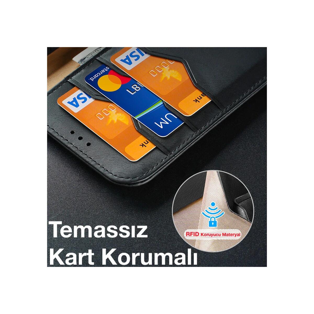 Dux Ducis iPhone 11 Pro Max Kılıf Mıknatıslı Cüzdanlı Deri Kılıf Hivo 
