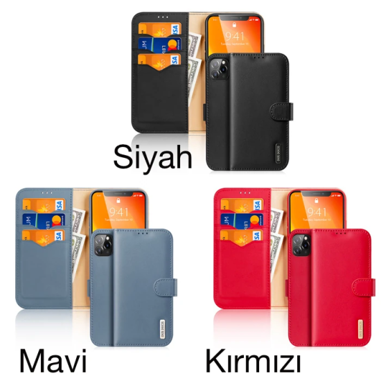 Dux Ducis iPhone 11 Pro 5.8inç Kılıf Mıknatıslı Cüzdanlı Deri Kılıf Hi