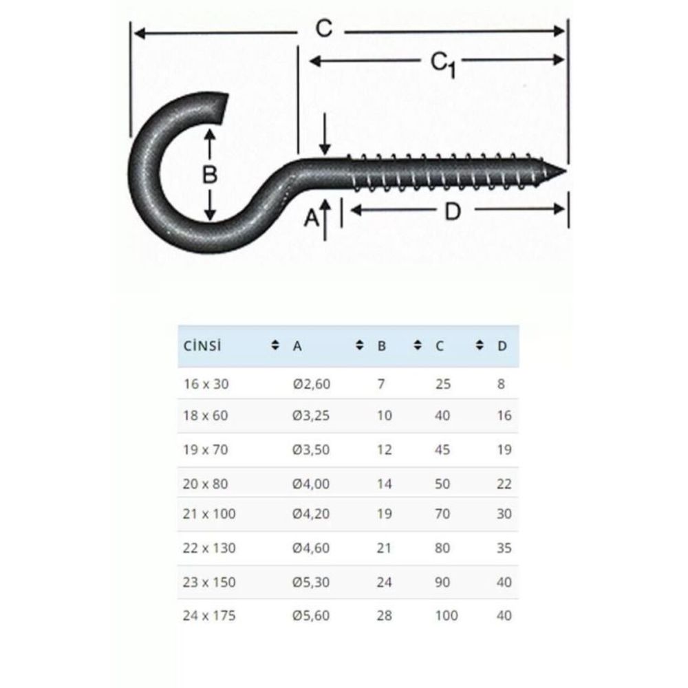 Ennalbur BA23150 23X150 Açık Piton 10 Adet