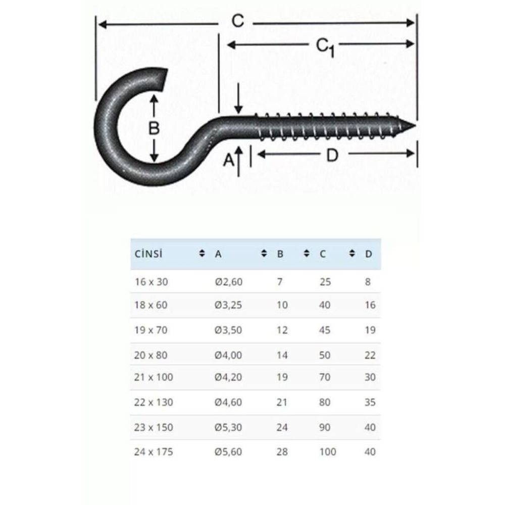 Ennalbur BA22130 22X130 Açık Piton 10 Adet