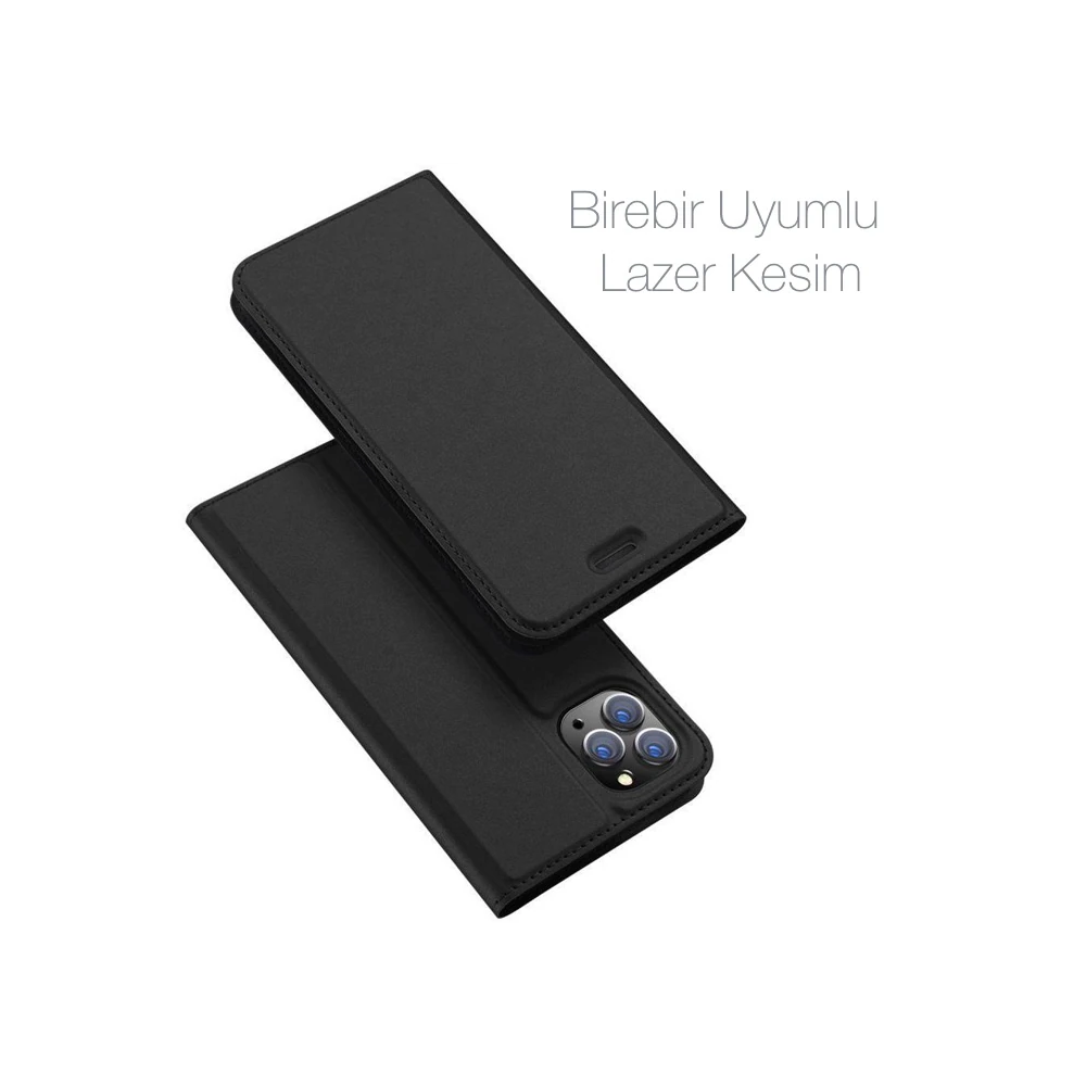 Dux Ducis iPhone 11 Pro 5.8inç Kılıf Kapaklı Flip Cover Kılıf SkinPro 