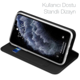 Dux Ducis iPhone 11 Pro 5.8inç Kılıf Kapaklı Flip Cover Kılıf SkinPro 