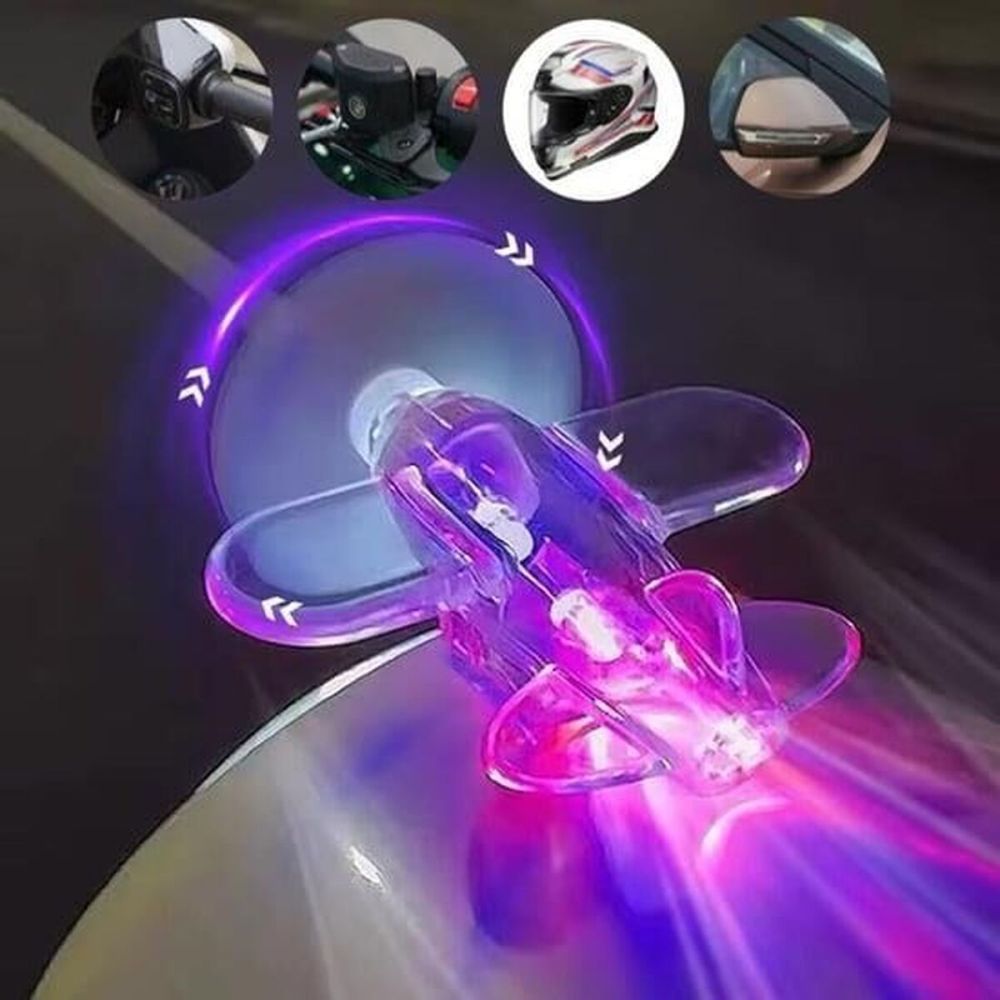 Ennalbur 26786 Led Işıklı Motosiklet Süs Uçağı Pilsiz Çalışan Kırmızı-
