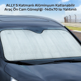 ALLY 5 Katmanlı Alüminyum Katlanabilir Araç Ön Cam Güneşliği -140x70 I