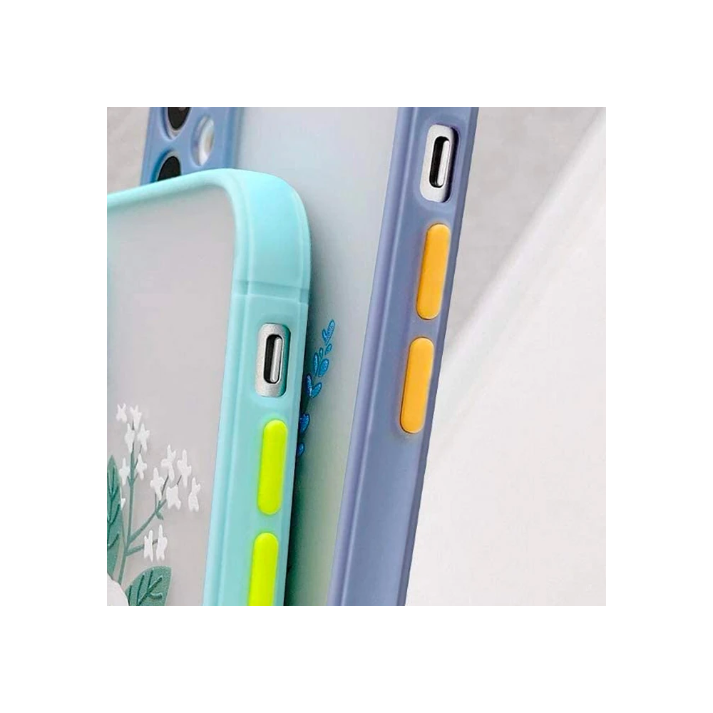 iPhone 12 Pro Max 6.7inç Kamera Korumalı Çiçek Desenli Silikon Kılıf