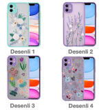 iPhone 12 Mini 5.4inç Kamera Korumalı Çiçek Desenli Silikon Kılıf