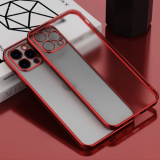 iPhone 11 Pro Max 6.5inç Renkli Kenar Şeffaf Kılıf Kamera Korumalı Kıl
