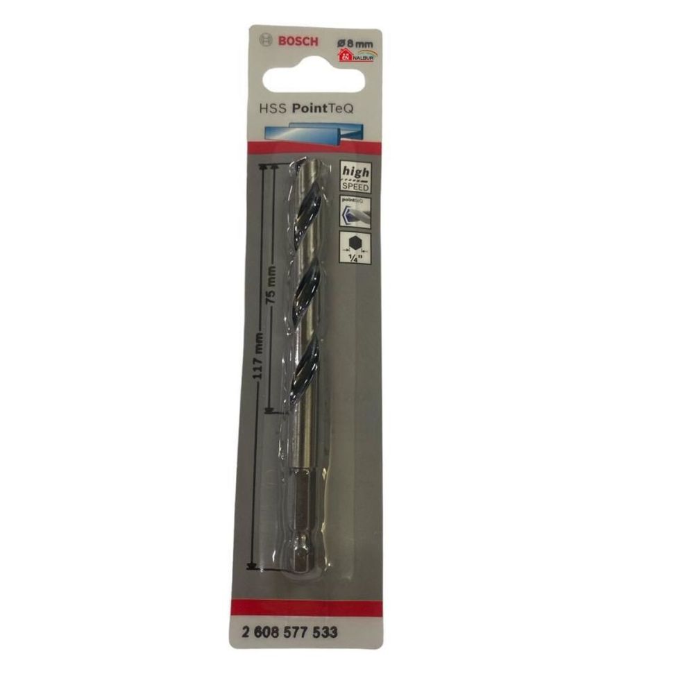 Bosch Pointteq Altıgen Şaftlı Hss Matkap Ucu 8 mm