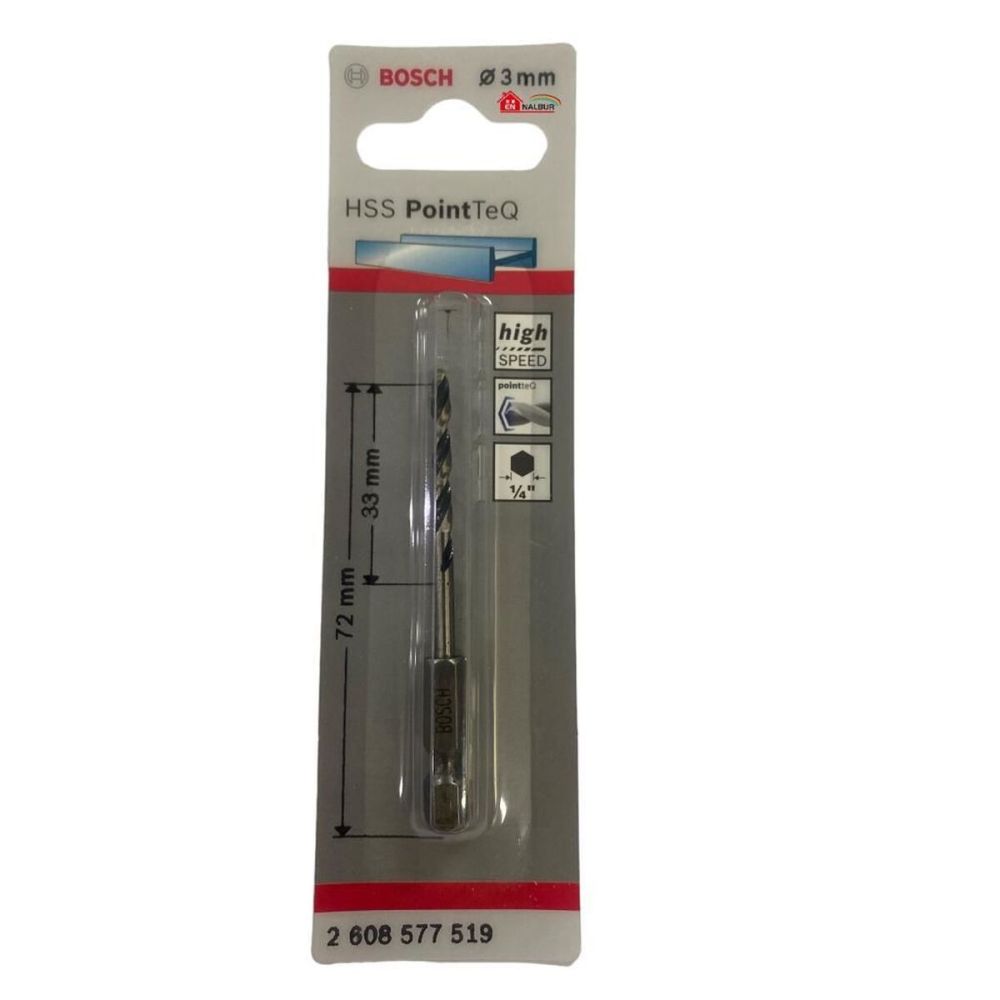 Bosch Pointteq Altıgen Şaftlı Hss Matkap Ucu 3 mm