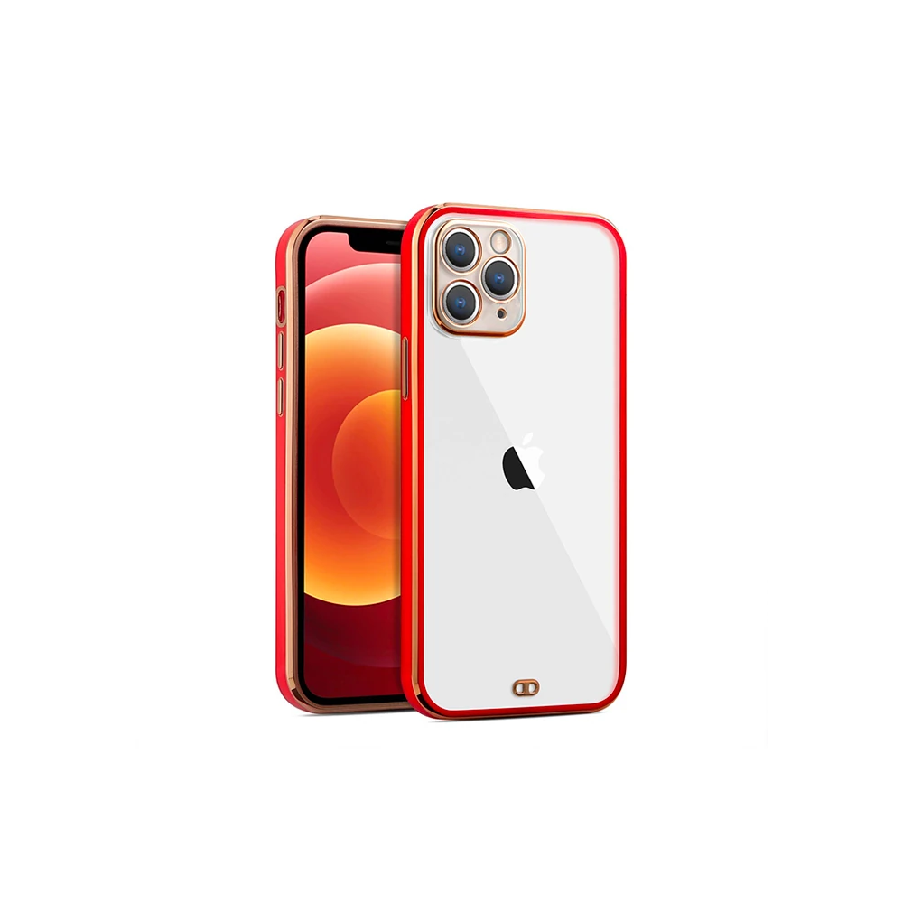 iPhone 11 Pro Max 6.5inç Gold Çerçeve Kamera Korumalı Bumper Kılıf