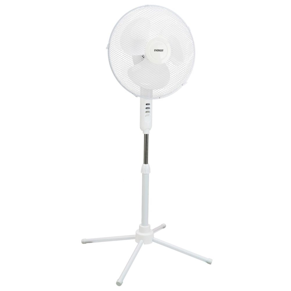 EVEREST FAN10, BEYAZ, EcoWind, 3 Kademeli Hız, 40cm 3 Kanat Pervane ve