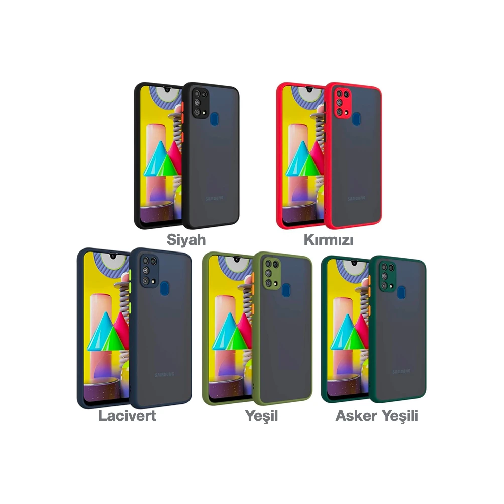 SM Galaxy A21S (SM-A217) Kamera Korumalı Premium Silikon Kılıf