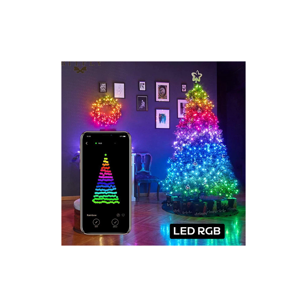 ALLY 10MT 100 LED RGB Bluetooth Telefonla Kontrol Edilen Usb Led Lamba
