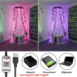 ALLY 10MT 100 LED RGB Bluetooth Telefonla Kontrol Edilen Usb Led Lamba