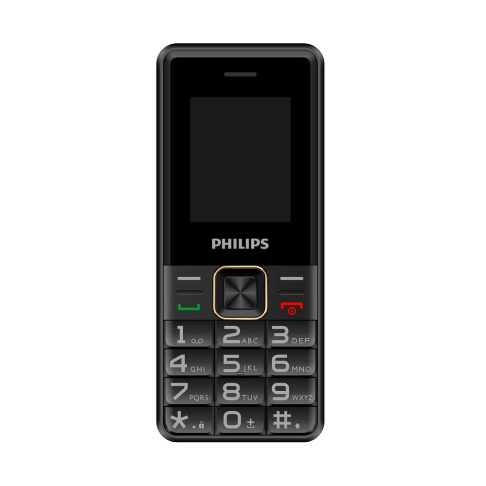 PHILIPS Xenium E6105, 128Mb, Siyah, 48Mb Ram, 1,77inc Ekran, 4G Çift S