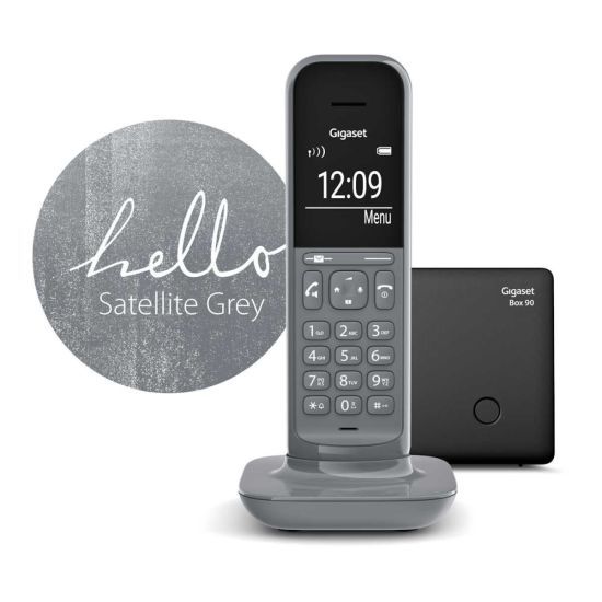 GIGASET CL390, Dect Telefon, Gri, 12 Saat Konuşma, 180 Saat Bekleme, 1