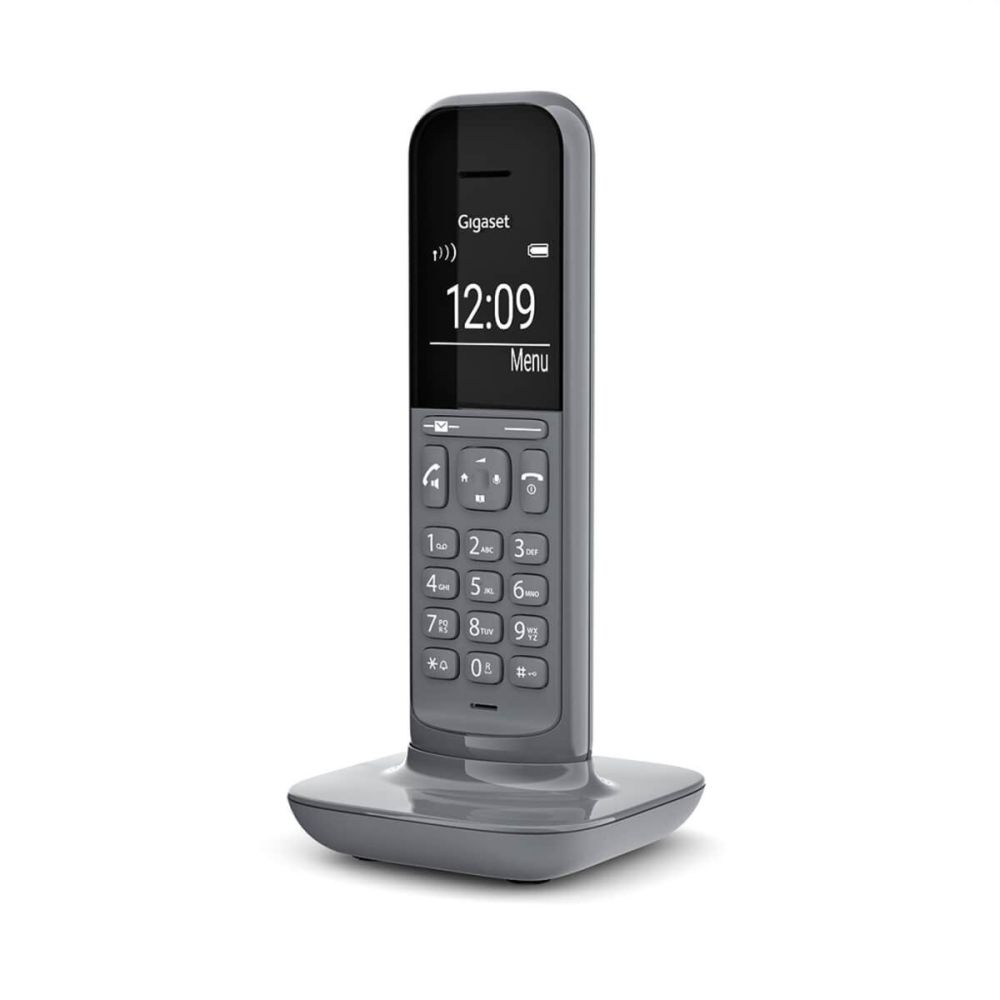 GIGASET CL390, Dect Telefon, Gri, 12 Saat Konuşma, 180 Saat Bekleme, 1