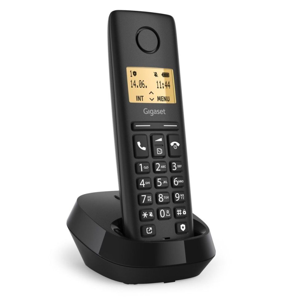 GIGASET PURE 100, Dect Telefon, Siyah, 14 Saat Konuşma, 180 Saat Bekle