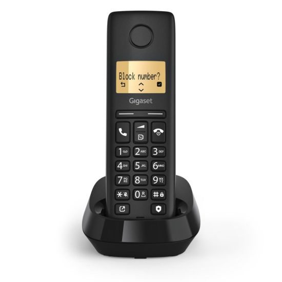 GIGASET PURE 100, Dect Telefon, Siyah, 14 Saat Konuşma, 180 Saat Bekle