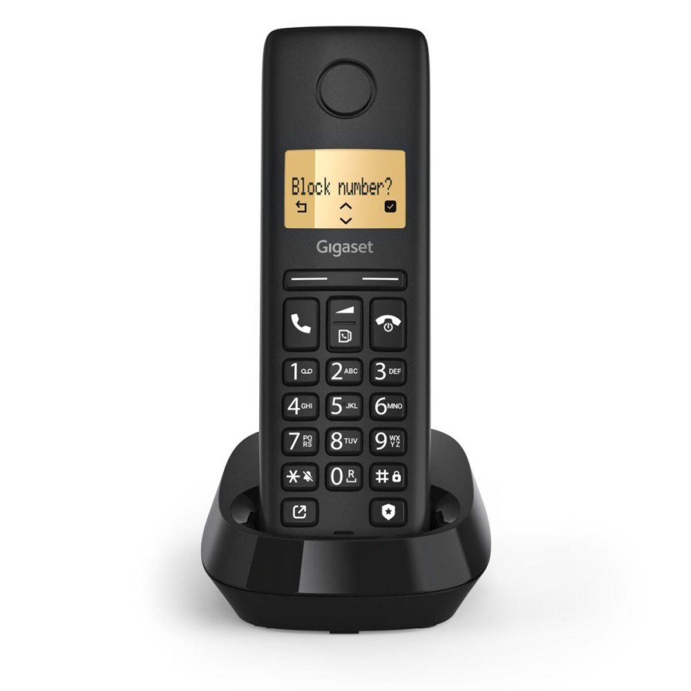 GIGASET PURE 100, Dect Telefon, Siyah, 14 Saat Konuşma, 180 Saat Bekle