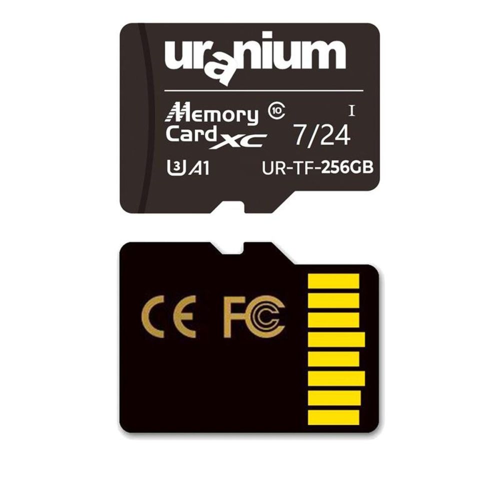 256GB URANIUM UR-TF-256G MICRO SD CARD U3 7/24 SURVEILLANCE 100/50MBS 