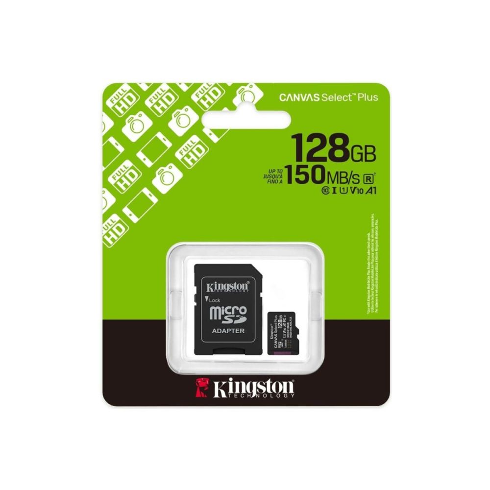 KINGSTON SDCS3/128GB, Canvas Select Plus Gen3 A1, 100Mb/s, MicroSD Kar