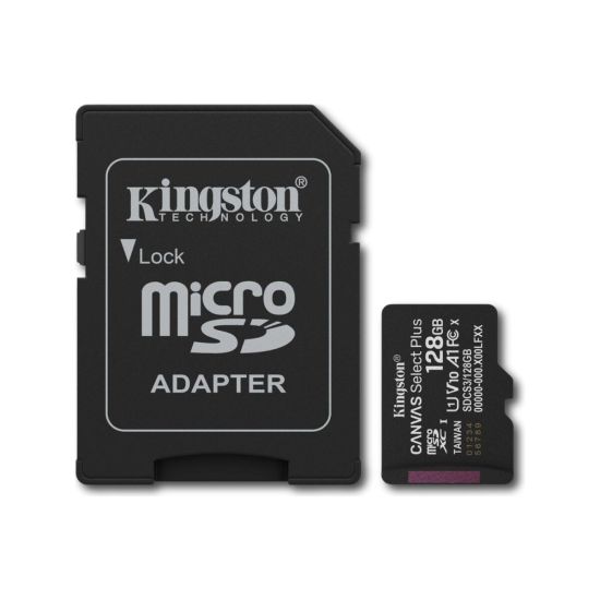 KINGSTON SDCS3/128GB, Canvas Select Plus Gen3 A1, 100Mb/s, MicroSD Kar