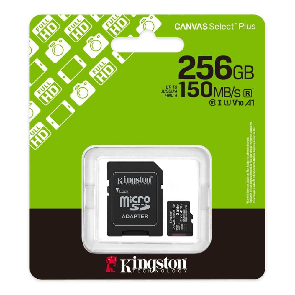 KINGSTON SDCS3/256GB, Canvas Select Plus Gen3 A1, 100Mb/s, MicroSD Kar