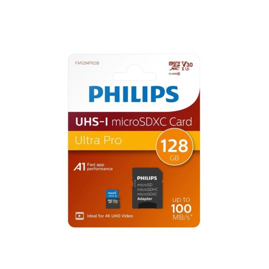 PHILIPS FM12MP65B, 128GB, SDXC, UHS-I, V30, Class10, MicroSD Kart Bell