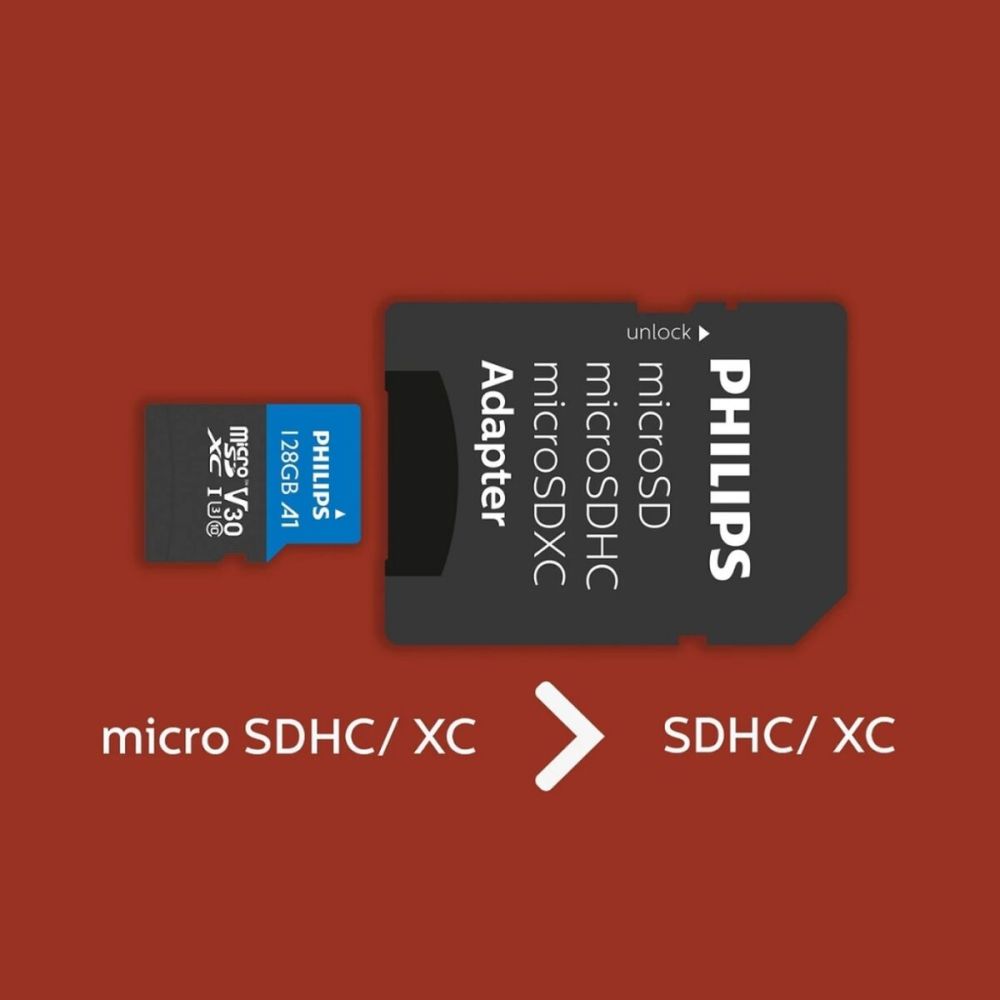 PHILIPS FM12MP65B, 128GB, SDXC, UHS-I, V30, Class10, MicroSD Kart Bell