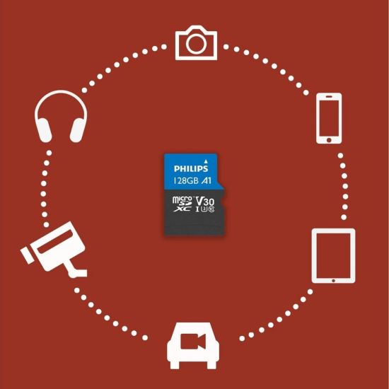 PHILIPS FM12MP65B, 128GB, SDXC, UHS-I, V30, Class10, MicroSD Kart Bell