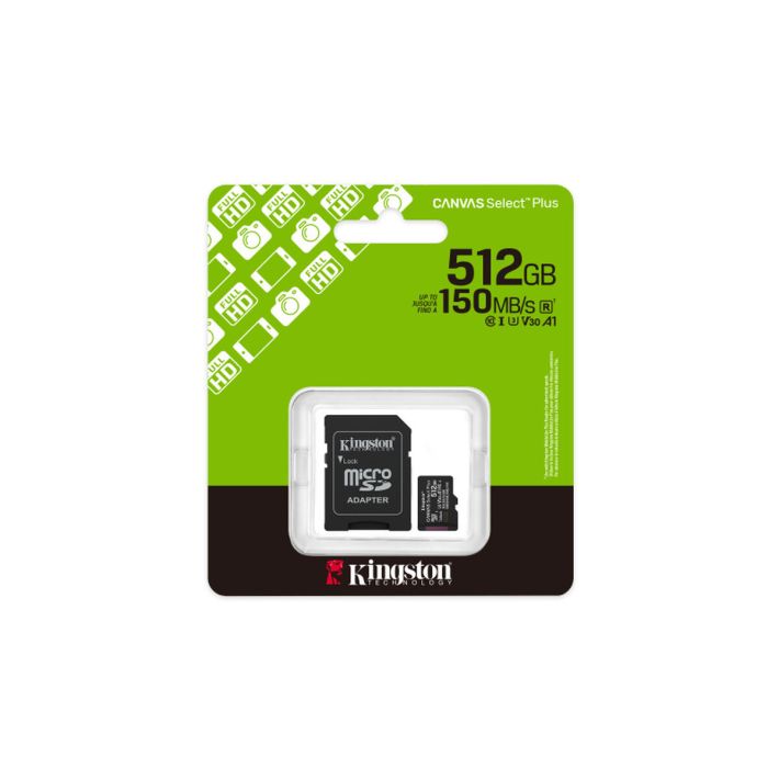 512 GB KINGSTON MICRO SD CL10 SDCS3/512GB