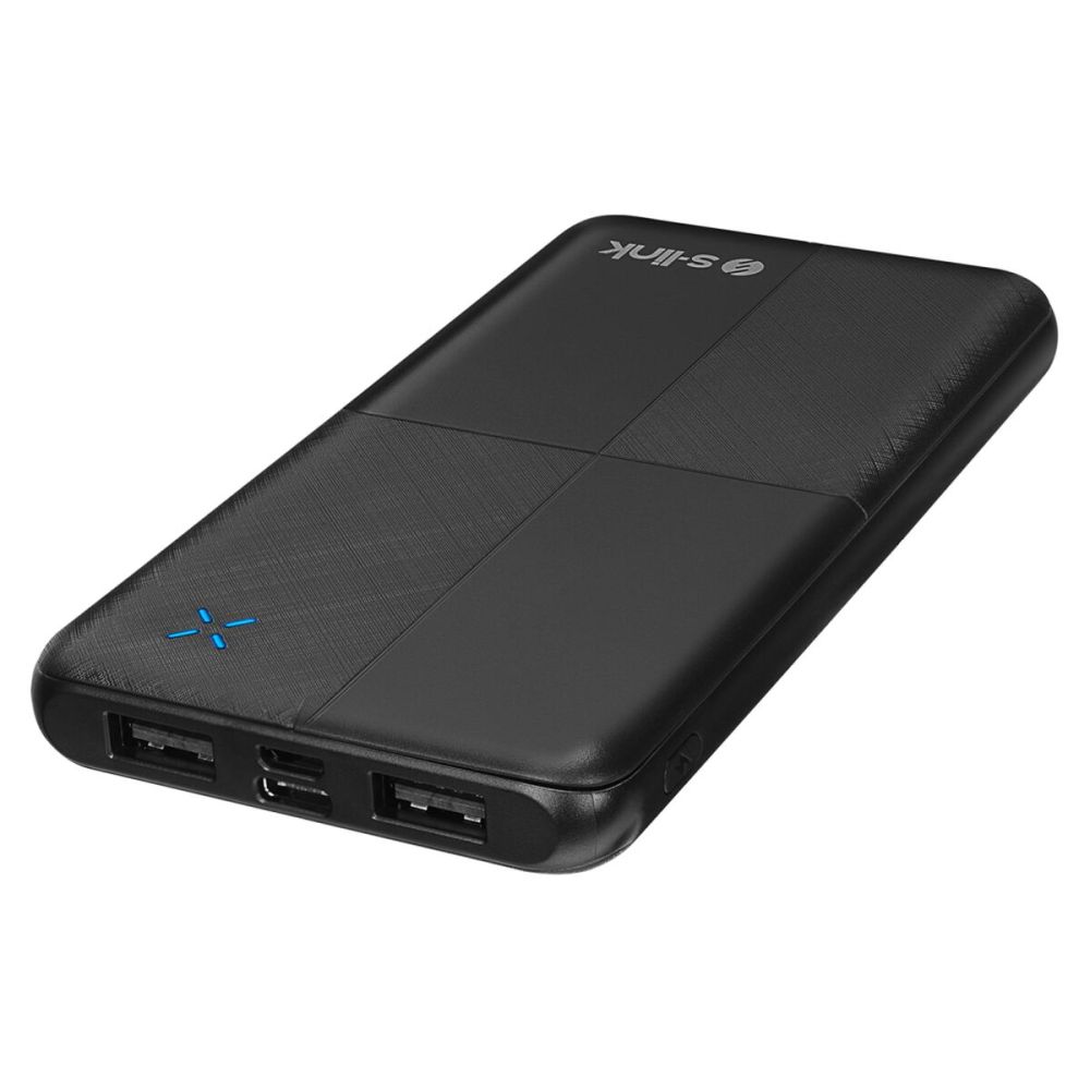 S-LINK IP-G12N, Siyah, 10.000mAh, 2xUSB, 1xMicro USB, 1xType-C, 4 LED 
