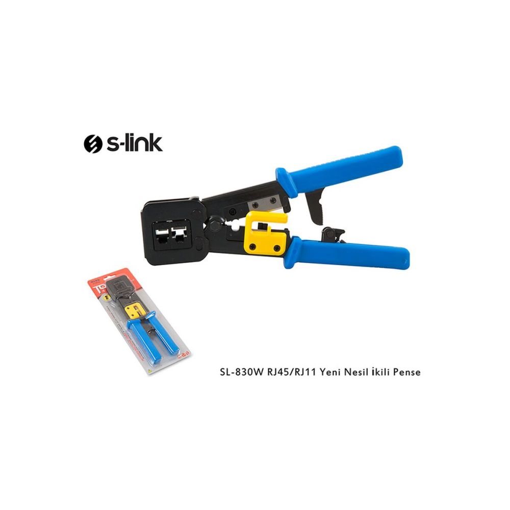 S-LINK SL-830W, RJ45/RJ11 ikili Pense, Yeni Nesil Kablo Ucu Konnektör 