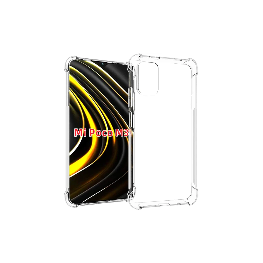 Xiaomi POCO M3 Kamera Korumalı Shockproof Darbe Emici Silikon Kılıf