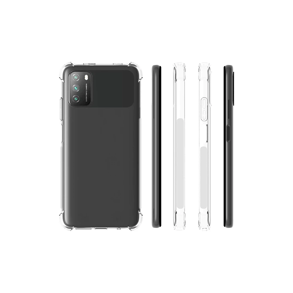 Xiaomi POCO M3 Kamera Korumalı Shockproof Darbe Emici Silikon Kılıf
