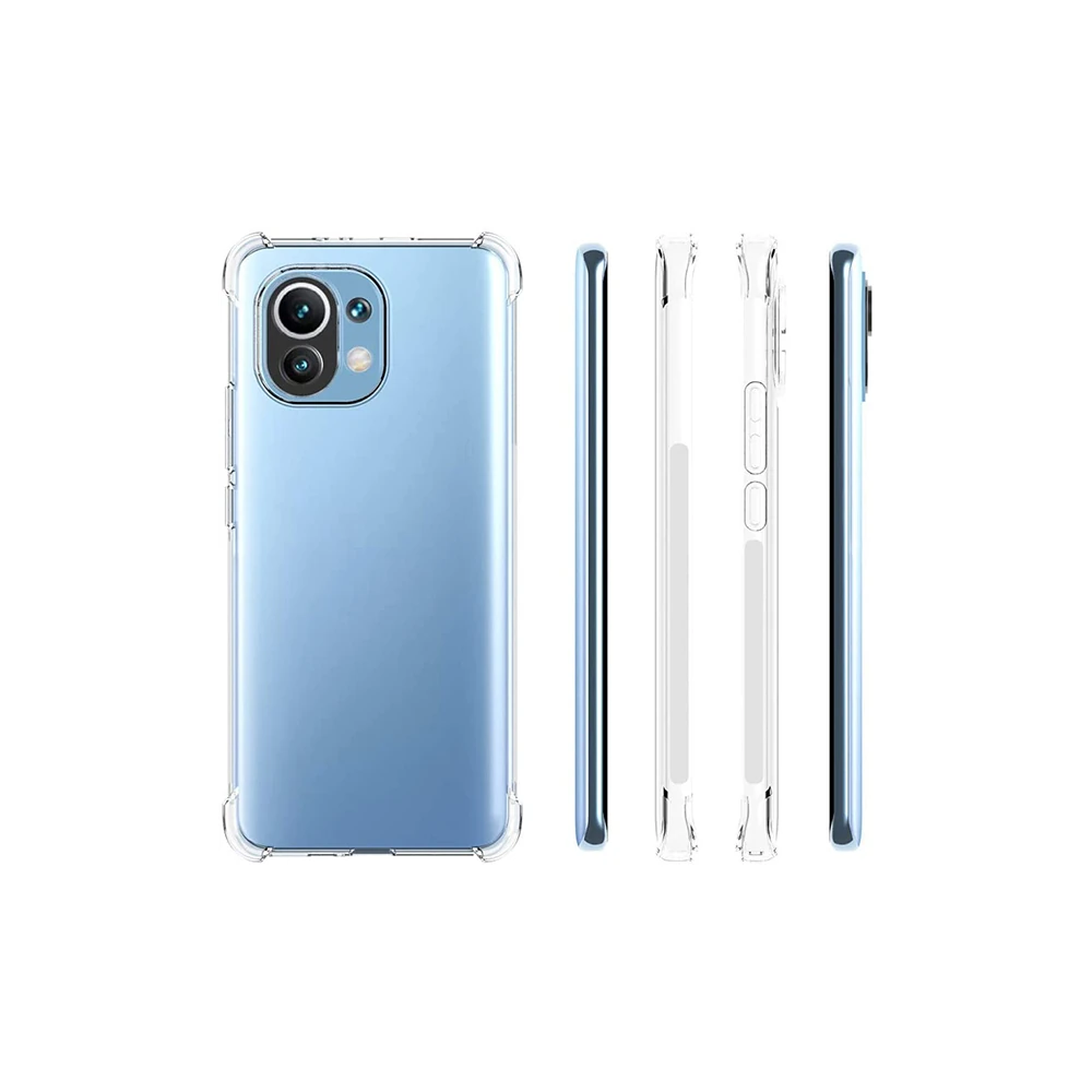 Xiaomi Mi 11 Lite Kamera Korumalı Shockproof Şeffaf Silikon Kılıf