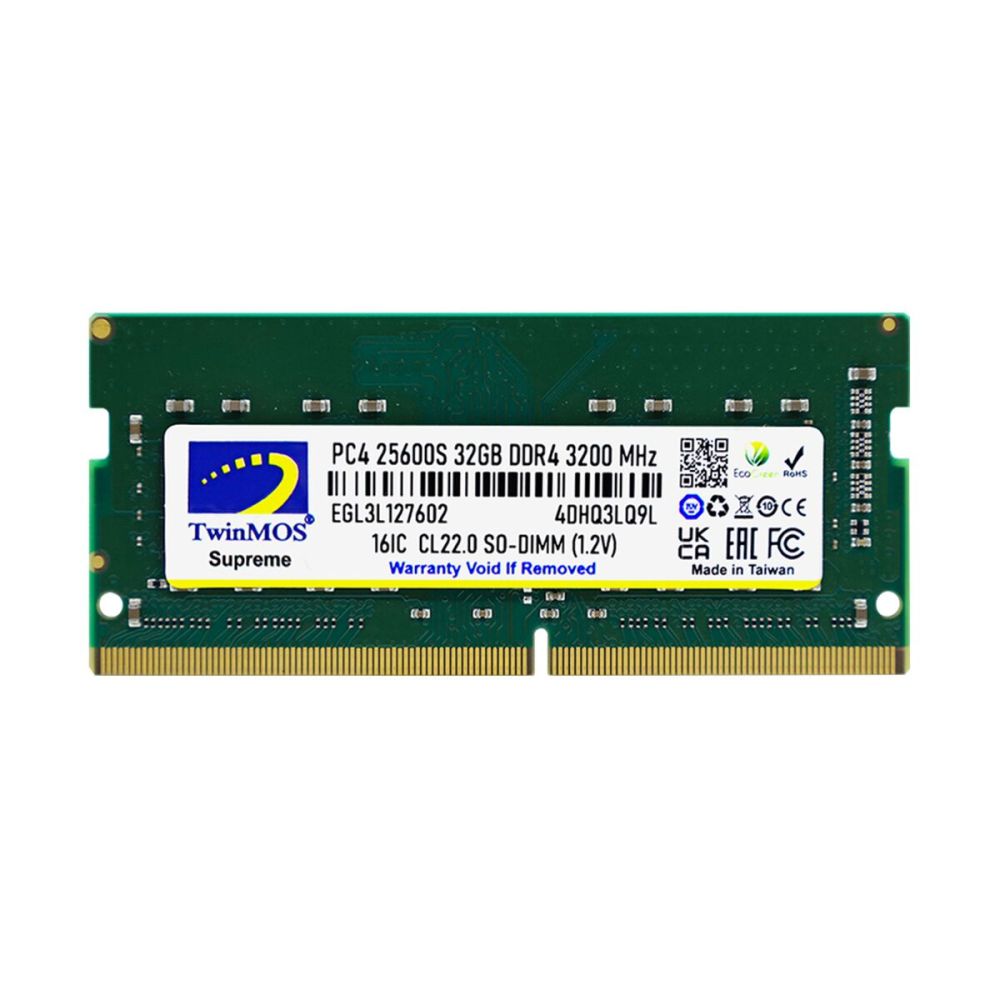 TwinMOS MDD432GB3200N, 32GB, DDR4, 3200MHz, 1.2V Notebook Ram
