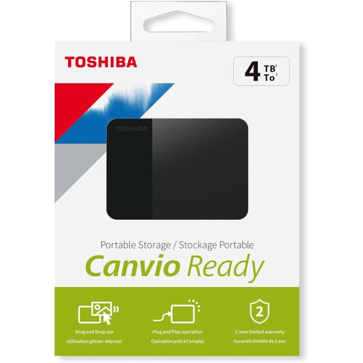 TOSHIBA HDTP340EK3CA, Canvio Ready, 4TB, 2.5" USB 3.0, Taşınabili