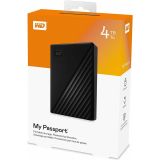 WD WDBPKJ0040BBK-WESN, MyPassport 4TB 2,5" USB3.2, Taşınabilir, H