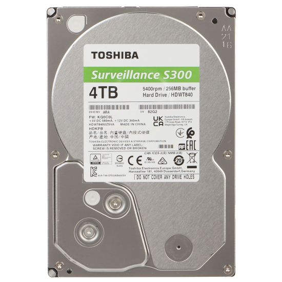 TOSHIBA S300, HDWT840UZSVA, 3.5", 4TB, 256Mb 5400 Rpm, 7/24 Güven