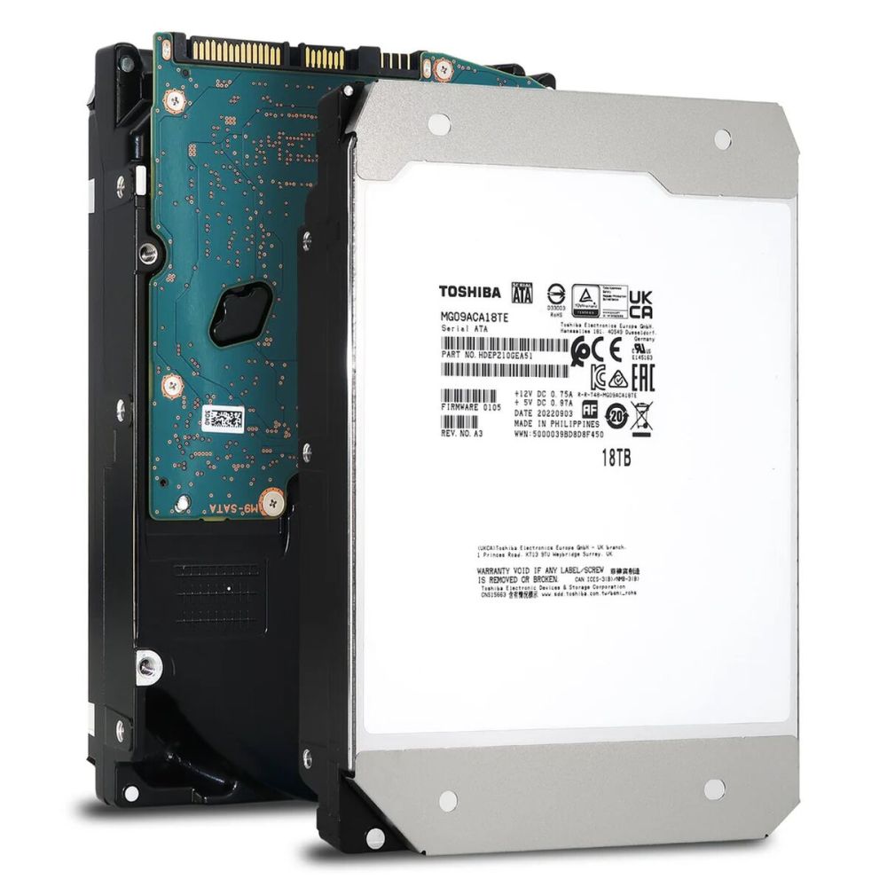 TOSHIBA ENTERPRISE, MG09ACA18TE, 3.5", 18TB, 512Mb 7200 Rpm, 7/24