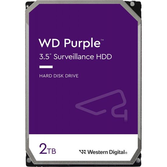 WD PURPLE, WD23PURZ, 3.5", 2TB, 256Mb, 5400 Rpm, 7/24 Güvenlik, H