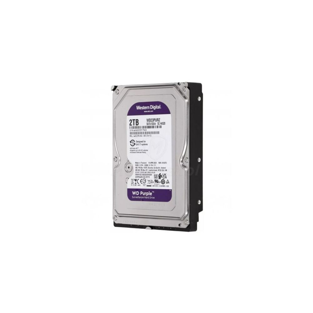 WD PURPLE, WD23PURZ, 3.5", 2TB, 256Mb, 5400 Rpm, 7/24 Güvenlik, H